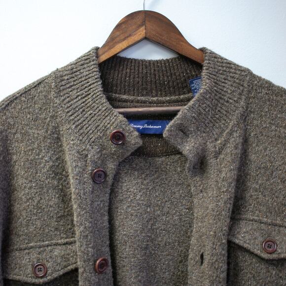Tommy Bahama Men's XXL Earthy Heavy Knit Closed Cardigan - Picture 4 of 7
